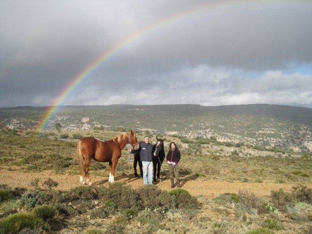  con l'arcobaleno sullo sfondo 